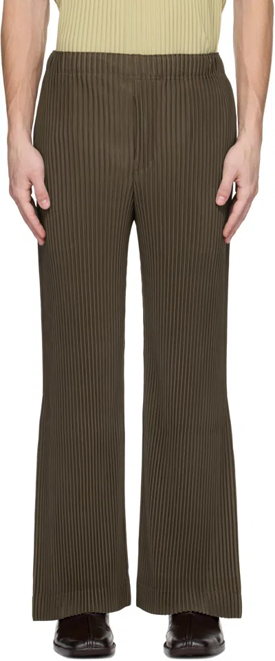 Issey Miyake Brown Pleats Bottoms 3 Trousers