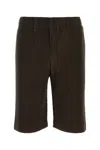 Issey Miyake Bermuda Shorts With Belt Loops And Pleated Design