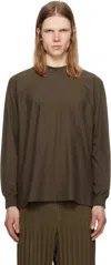 Issey Miyake Brown Release-t 1 T-shirt In 44-brown
