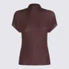 Issey Miyake Brown Shirt Top In Nasu Brown