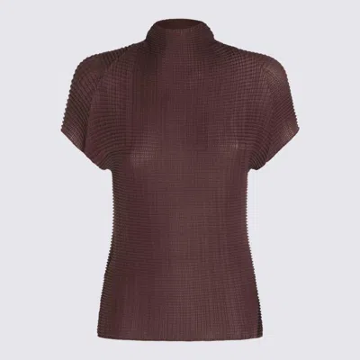 Issey Miyake Brown Shirt Top In Nasu Brown