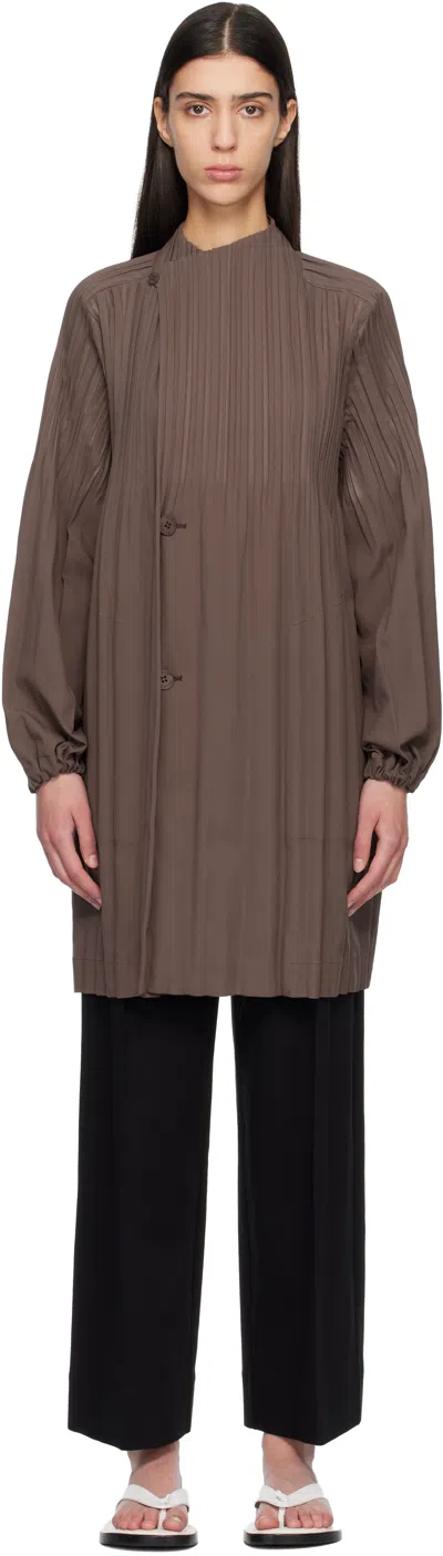Issey Miyake Brown Smooth Coat