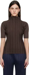 Issey Miyake Turtleneck Sweater In 45 Dark Brown