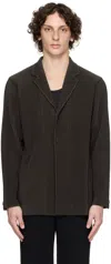 Issey Miyake Brown Tailored Pleats 2 Blazer In Brown