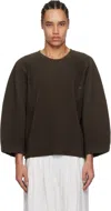 Issey Miyake Brown Turbine T-shirt In 46-mud Brown