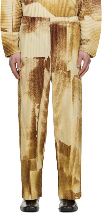 Issey Miyake Brown Wind Walk Trousers In 44-brown