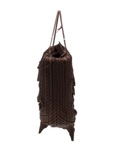 Pre-owned Issey Miyake Bucket Bag In Brown