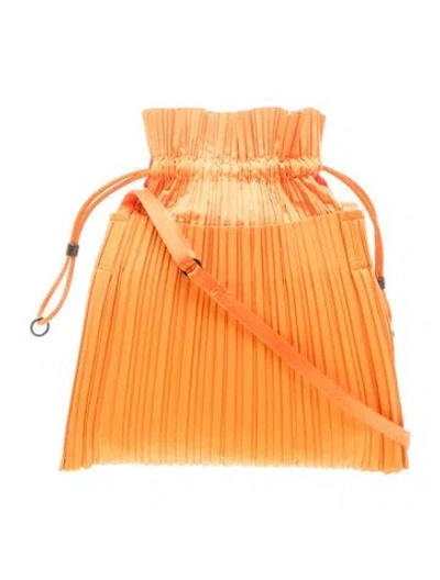 Pre-owned Issey Miyake Bucket Bag In Orange