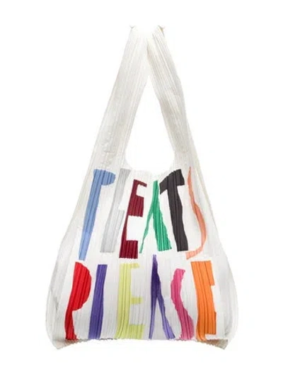 Pre-owned Issey Miyake Bucket Bag In White