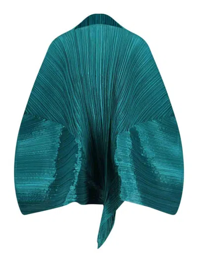 Issey Miyake Pleated Scarf In Green