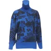 Issey Miyake Burberry Prorsum Paisley Bandana Print Double Breasted Trench Coat In Blue