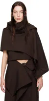 Issey Miyake Burgundy Enclothe Washi & Wool Blouse In 88 Boneset Bordeaux