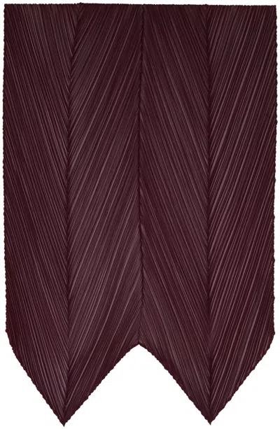Issey Miyake Burgundy January Monthly Scarf In Red