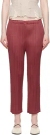 Issey Miyake Burgundy Monthly Colors May Trousers In Brown