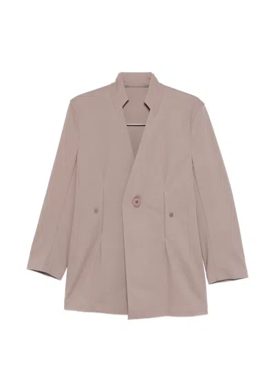 Issey Miyake Button-fastening Single-breasted Blazer In Pink