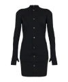 Issey Miyake Button-front Pocket Mini Dress In Black