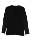 Issey Miyake Long-sleeved Cardigan In Black