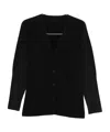 Issey Miyake Long-sleeved Cardigan In Black
