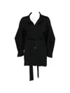 Issey Miyake Buttoned Coat In Black