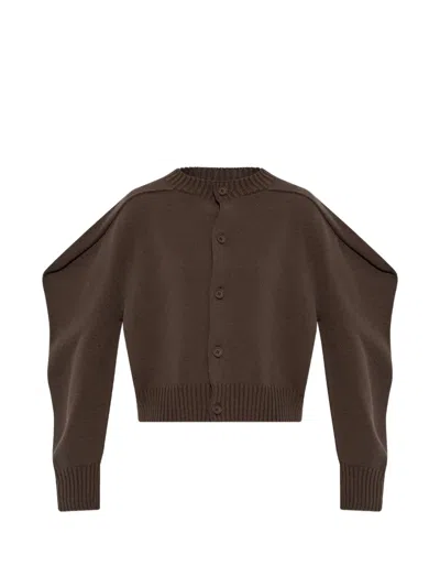 Issey Miyake Button-up Knitted Cardigan In Brown