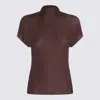 Issey Miyake Brown Shirt Top In Nasu Brown