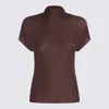 Issey Miyake Brown Shirt Top In Nasu Brown