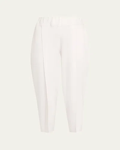 Issey Miyake Campagne Cropped Pants In White