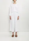 Issey Miyake Campagne Stretch Cotton Pants In White