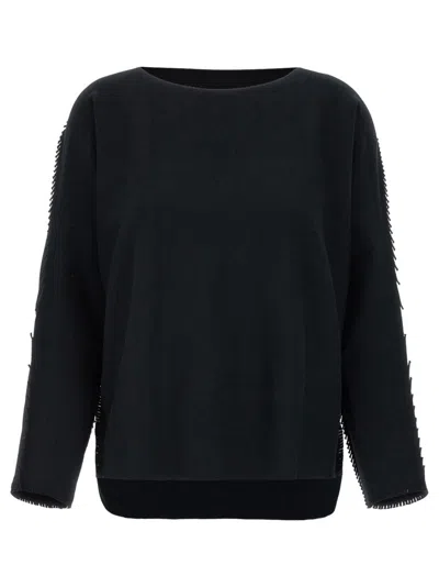 Issey Miyake 'campagne' Sweater In Black