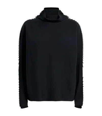 Issey Miyake Campagne Sweater In Black