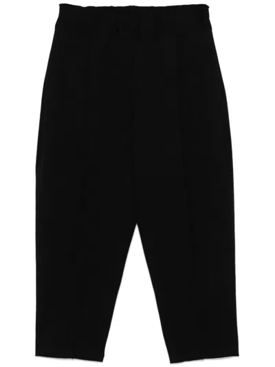 Issey Miyake Campagne Trousers In 黑色