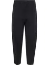 Issey Miyake High Waist Pleated Cropped Trousers In Black