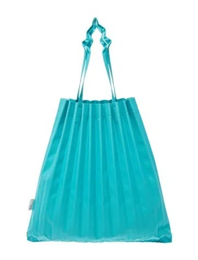 Pre-owned Issey Miyake Canvas Bucket Bag In Blue