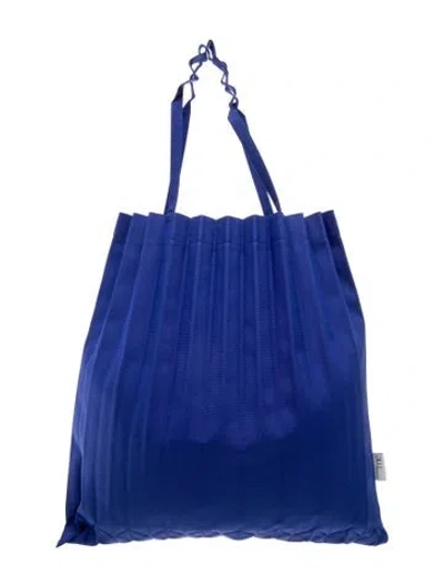 Pre-owned Issey Miyake Canvas Bucket Bag W/ Tags In Blue
