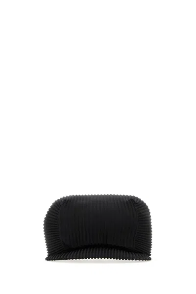 ISSEY MIYAKE HOMME PLISSE' ISSEY MIYAKE DARK BROWN POLYESTER BASEBALL CAP