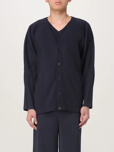 Issey Miyake Cardigan Homme Plisse'  Men Color Blue In Blau