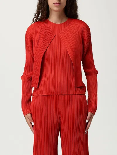 Issey Miyake Cardigan Pleats Please  Woman Color Red