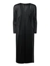 Issey Miyake Pleated Open-front Cardigan In Black