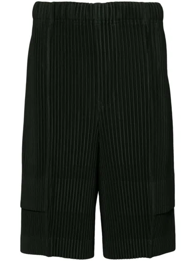 Issey Miyake Cargo Pleated Shorts In Green