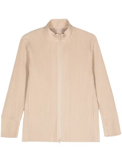Issey Miyake Cargo Plissé-effect Jacket In Neutrals