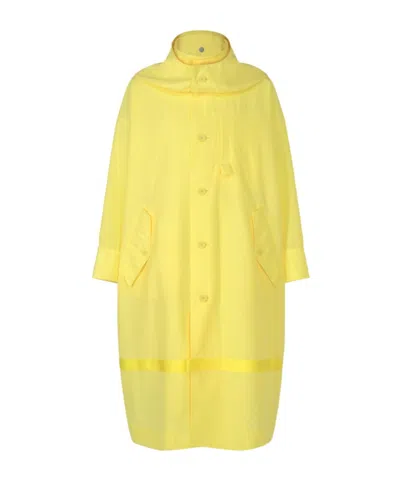 Issey Miyake Carrier Carried  Coat In Yellow