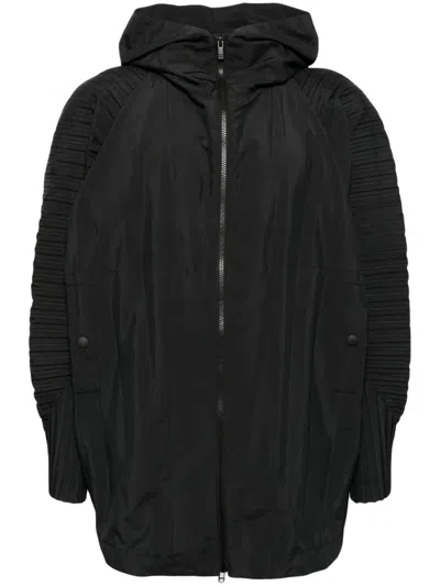 Issey Miyake Cascade Pleated Jacket In Black
