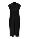 Issey Miyake Hatching Pleats Vest In Black