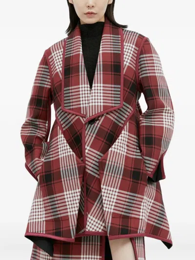 ISSEY MIYAKE CHECK-PRINT JACKET