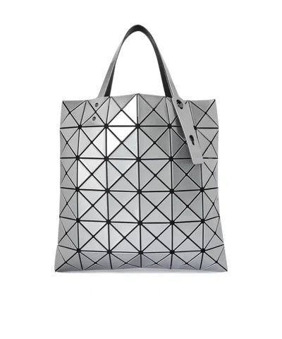Issey Miyake Checked Tote Bag In Gray