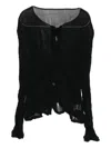 Issey Miyake Chiffon Cardigan In Black