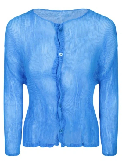 Issey Miyake Cardigans In Blue