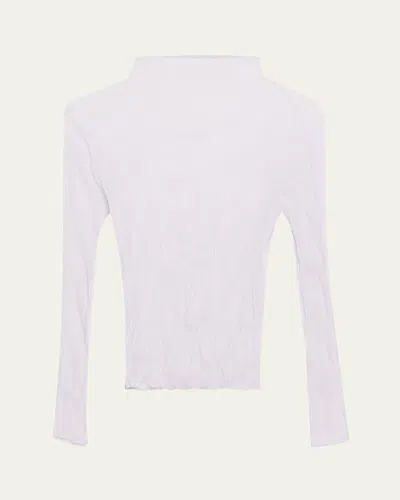 Issey Miyake Chiffon Twist 1 Sheer Top In Lt Wisteria Purple