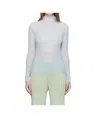 Issey Miyake Chiffon Twist 3 Chiffon Top In Blue