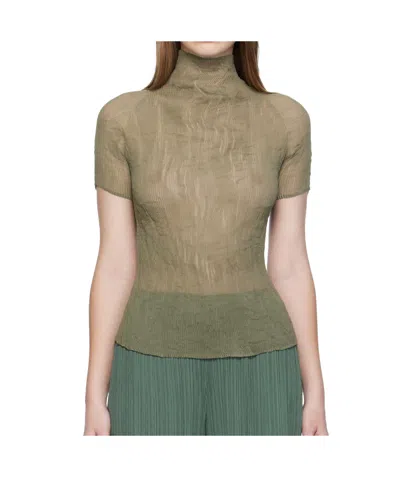 ISSEY MIYAKE CHIFFON TWIST 3 CHIFFON TURTLENECK